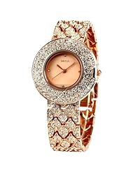 Ladies Luxury Watches Rose gold bracelet Crystal Lady Women Bracelet Quartz Dress Analog Wrist Watch