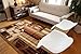 Feraghan/New City New City Brand New Contemporary Modern Squares Circles Area Rug, 9' x 12', Brown/Beige