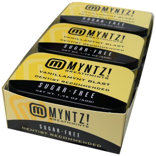 Myntz Vanillamynt Blast Breathmints, 1.75-Ounce Containers (Pack of 12)