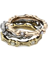 House of Harlow 1960 Bone Stack Ring Set