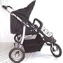 Triple Jogging Baby Stroller By Safetech with Swivel Wheels Free Rain Guard with Purchase $45 Value Free! S&h Only $10.50
