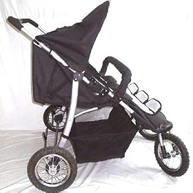 Triple Jogging Baby Stroller By Safetech with Swivel Wheels Free Rain Guard with Purchase $45 Value Free! S&h Only $10.50