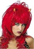 Demonica Red Devil Costume Wig with Light Up Horns