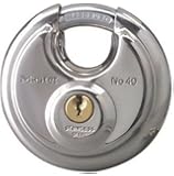 Master Lock 40DPF Round Padlock with Shielded Shackle, 2-3/4-inch, Stainless Steel