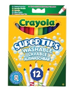 Crayola - Loisir Créatif - 12 Feutres À Dessiner Lavables Couleurs Vives