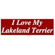 I Love My Lakeland Terrier Bumper Sticker