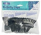 Coolaroo Shade Fabric Butterfly Clips 20-Count, Black