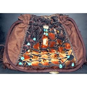 MARY FRANCES ~ HandBag - Amber + Turquoise