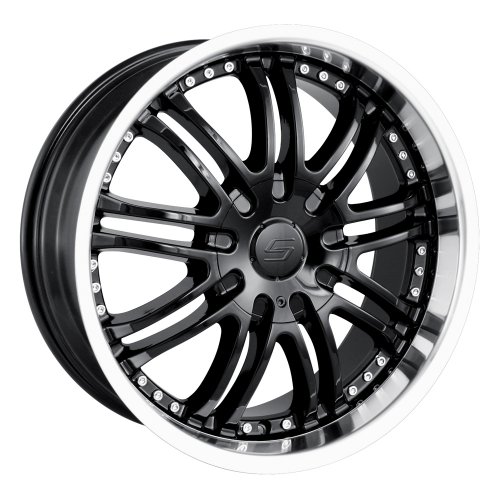 Sacchi S95 (Series 295) Black with Machined Lip - 22 x 9.5 Inch Wheel