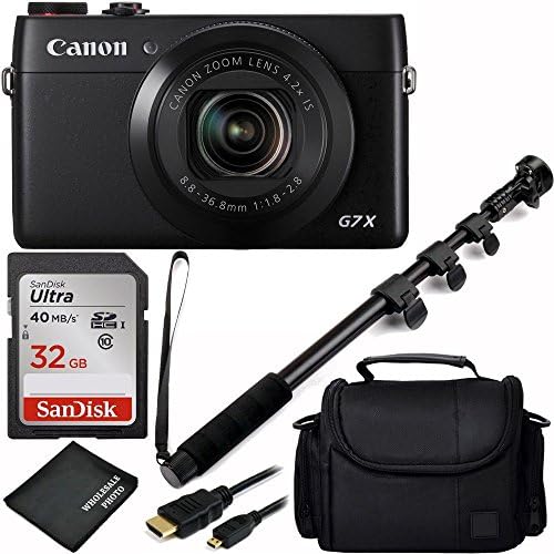 Canon PowerShot G7 X Digital Camera Bundle with Carrying Case and Accessory Kit (5 Items)