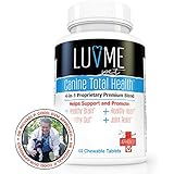 Probiotics For Dogs Canine Total Health By LuvMePet - Well Rounded Nutrient Based Supplement. Veterinarian Formulated With 4-1 Proprietary Blend Supporting Healthy Brain, Gut, Heart, Joint & Coat