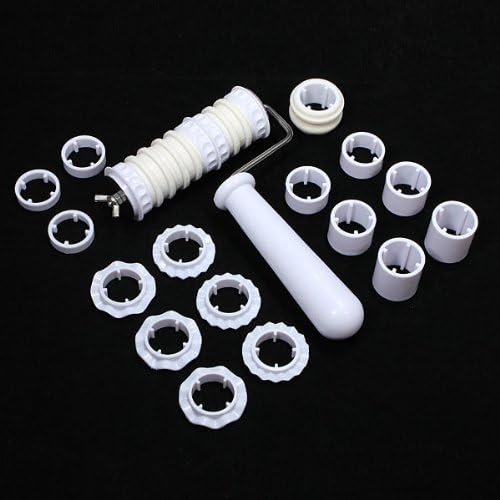 Fondant Cake Flour Sugar Cutter Embosser Decorating Bar Tool Set.