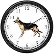 German Shepherd Dog Wall Clock by WatchBuddy Timepieces (White Frame)