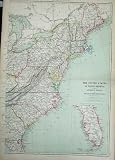 1872 BLACKIE GEOGRAPHY MAPS AMERICA MEXICO FLORIDA
