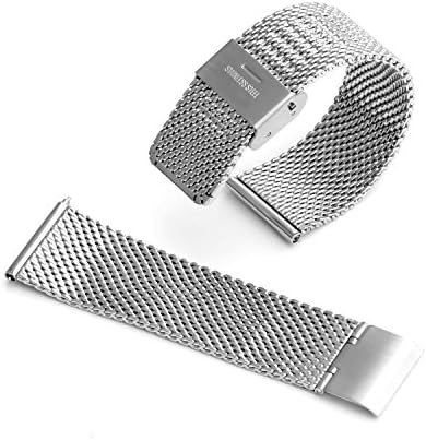 GKKIOO 22mm Replacement Stainless Steel Mesh Watchband Special Design for Fitbit Blaze Smart Watch(22mm Mesh Watchband with 23mm Spring Bar)