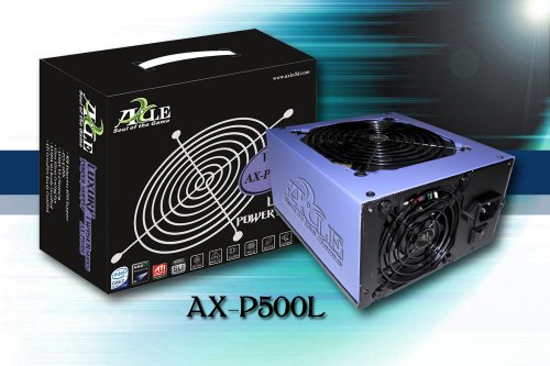 Digittrade AXLE ATX PC Netzteil 500 Watt, 1xPCIe, 3xSATA, TWISTER temperaturgeregelt, sehr leise