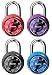 Tools & Hardware : Masterlock Mini Locks in Black, Blue, Purple and Red, 4-Pack #1533Q
