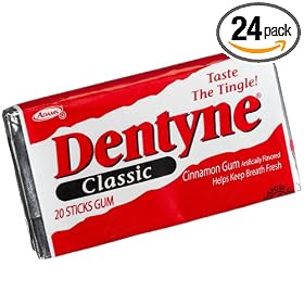 Dentyne Classic Cinnamon Chewing Gum, 20-Piece Packages (Pack of 24) by Dentyne
