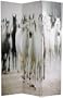 Double Sided Horses Canvas Room Divider