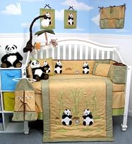 Giant Panda Bear Baby Crib Nursery Bedding SET 10pcs