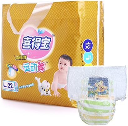 XIDEBAO Baby Stretch Diapers Pants Ultra-thin Breathable Disposable Diaper Large 22 Pcs