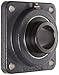 Browning VF4S-328 Medium-Duty Flange Unit, 4 Bolt, Setscrew Lock, Regreasable, Contact and Flinger Seal, Cast Iron, Inch, 1-3/4" Bore, 4-3/8" Bolt Hole Spacing Width, 5-5/8" Overall Width