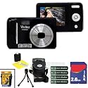 Vivitar Vivicam 8.1MP Black High Definition Digital Camera Plus 2GB Accessory Bundle