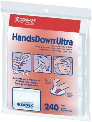 Graham Hands Down Ultra Nail and Cosmetic Pads, 240 Count