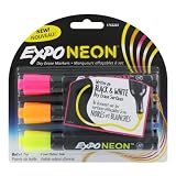 Expo Neon Bullet Tip Dry Erase Markers, 3 Colored Markers
