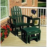 IMAGE OF Adirondack Glider Chair Finish: Mahogany