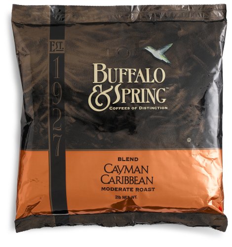 Buffalo & Spring Cayman Carribean Blend Whole Bean Coffee, 2-Pound Bag by Buffalo & Spring