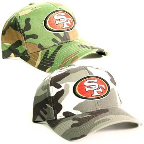 San Francisco 49ers Camouflage Baseball Cap - 2-Pack