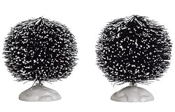 Lemax Christmas Village 2" Round Bristle Tree Accessories 2-Piece Set #14007