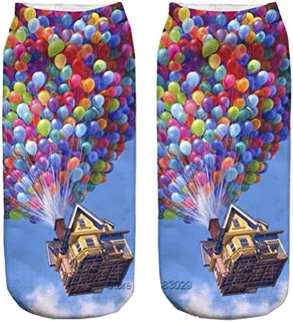 Balloon Multicolored New Fashion 3d Print Socks Printing Casual Cute Women