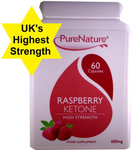 100% Pure Raspberry Ketone Highly Concentrated 600mg UK's Highest Strength to support diet, slimming and body toning / Suitable for Vegetarians