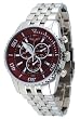 Corvette #CR215-3 Men's Stainless Steel Swiss Chronograph Burgundy Dial Watch