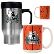 Minnesota Timberwolves Stainless Steel Travel Mug & Gameball Ceramic Mug Set - Primary Logo NBA Basketball