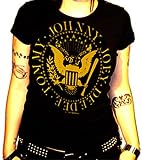Mosquitohead Women's 'RAMONES ROUND EAGLE LOGO' FRONT PRINT T-SHIRT