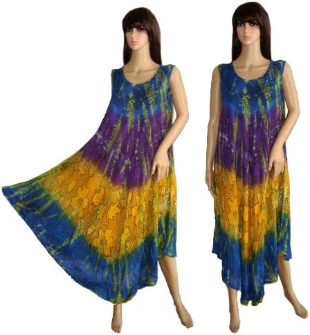 Ombre Tie Dye Dress/beach Cover up One Size