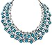 QIYUN.Z Elegant Women's Bling Rhinestone Beaded Chandelier Choker Big Collar Necklace