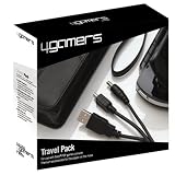 Travel Pack (Inc Leather Wallet, USB & Charger splitter cable, Visor, Black wrist strap)  (PSP)