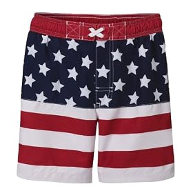 Toddler Boys' Stars and Stripe Swim Shorts