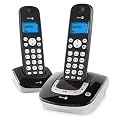 Doro Adapto 8r DECT Digital Cordless Twin Phone Set with Answer Machine - Black