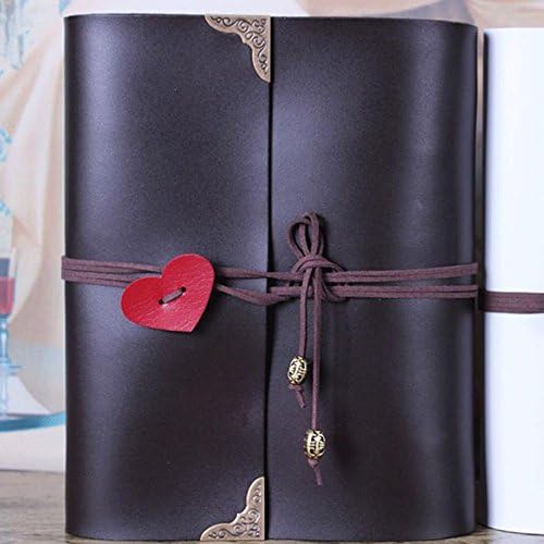Celestte Vintage DIY Album, Leather Manual Photo Album, Gift Box (Forever Love- Brown)