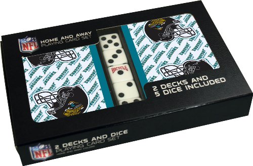 Bicycle Jacksonville Jaguars 2-Deck Playing Cards with Dice Set