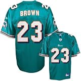 Reebok NFL Equipment Miami Dolphins #23 Ronnie Brown Aqua Replica Football Jersey