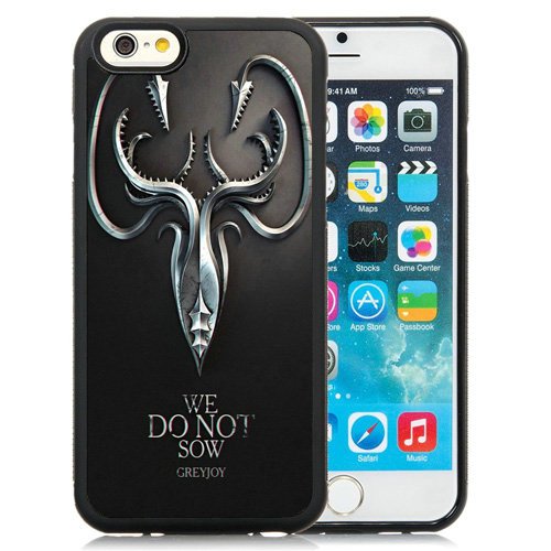 BEIWU iPhone 6 Case,Game Of Thrones Greyjoy Black Shell Case for iPhone 6S 4.7 Inch,TPU Cover