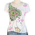 Jessie G. Women's Printed Scoop Neck Tee
