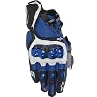 Alpinestars S-1 Men's Leather Sports Bike Racing Motorcycle Gloves w/ Free B&F Heart Sticker Bundle - Blue