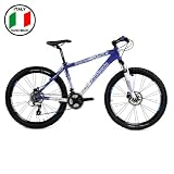 Lombardo Mens Alverstone 350  Mountain Bicycle (Blue/White, 26-InchX 19-Inch)